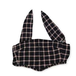 Plaid tie back tube top